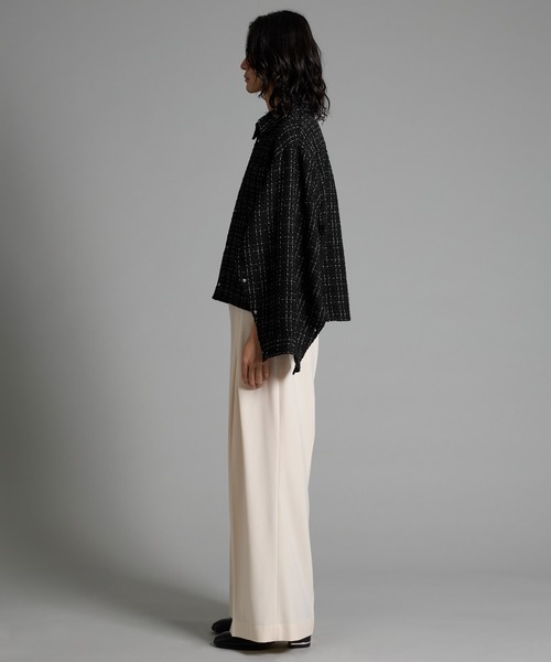 VELNUS（ベルナス）の「【VELNUS】Lame tweed 2way sleeve short shirt jacket/ラメツイード 2wayスリーブ ショート丈シャツジャケット（シャツ/ブラウス・メンズ・ホワイト/ブラック・M/S/L）」の16枚目の写真