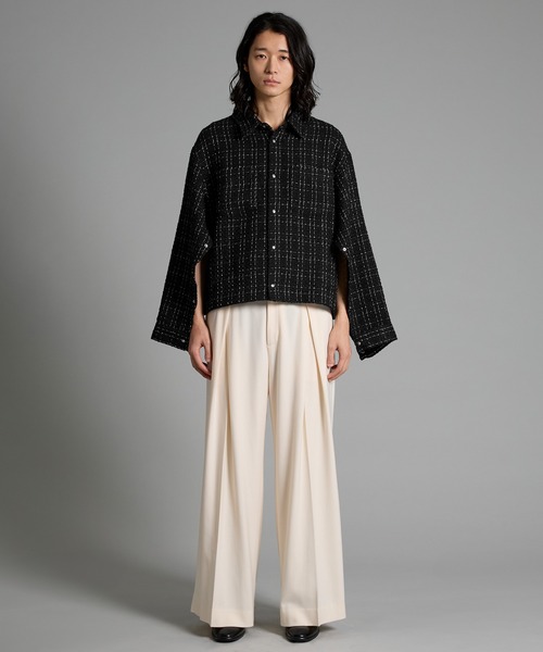 VELNUS（ベルナス）の「【VELNUS】Lame tweed 2way sleeve short shirt jacket/ラメツイード 2wayスリーブ ショート丈シャツジャケット（シャツ/ブラウス・メンズ・ホワイト/ブラック・M/S/L）」の17枚目の写真