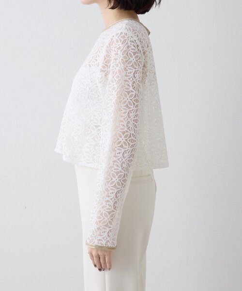 THE PAUSE（ザ ポーズ）の「【THE PAUSE】ボタニカルレースブラウス（シャツ/ブラウス・レディース・ブラック/オフホワイト・FREE）」の10枚目の写真