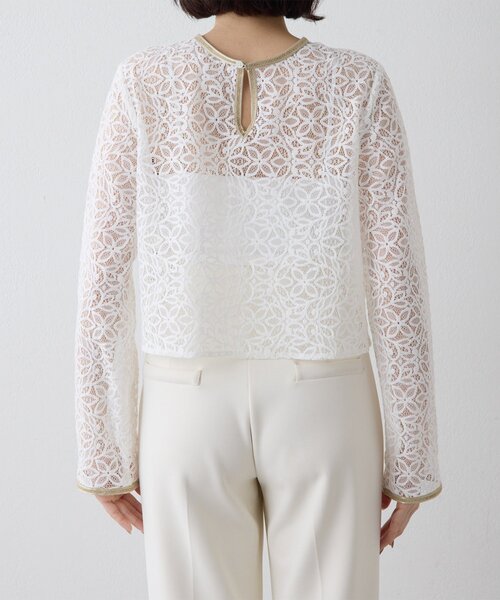 THE PAUSE（ザ ポーズ）の「【THE PAUSE】ボタニカルレースブラウス（シャツ/ブラウス・レディース・ブラック/オフホワイト・FREE）」の11枚目の写真