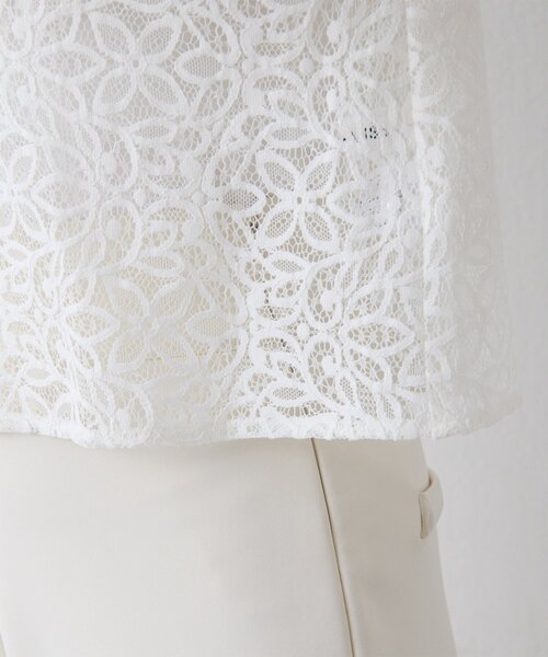 THE PAUSE（ザ ポーズ）の「【THE PAUSE】ボタニカルレースブラウス（シャツ/ブラウス・レディース・ブラック/オフホワイト・FREE）」の5枚目の写真