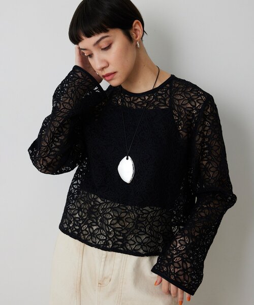 THE PAUSE（ザ ポーズ）の「【THE PAUSE】ボタニカルレースブラウス（シャツ/ブラウス・レディース・ブラック/オフホワイト・FREE）」の20枚目の写真