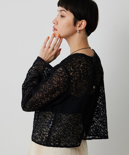 THE PAUSE（ザ ポーズ）の「【THE PAUSE】ボタニカルレースブラウス（シャツ/ブラウス・レディース・ブラック/オフホワイト・FREE）」の13枚目の写真
