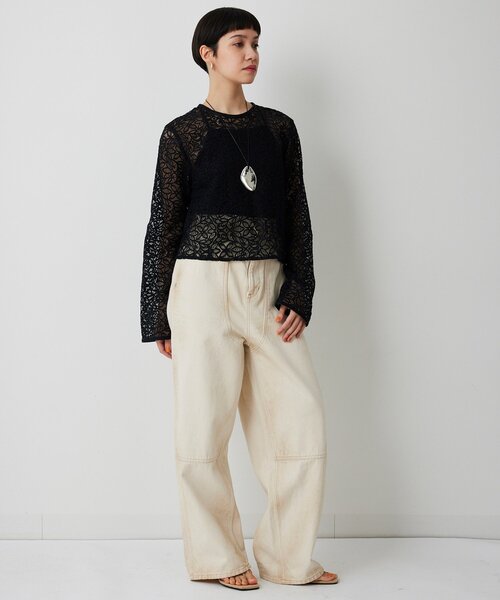 THE PAUSE（ザ ポーズ）の「【THE PAUSE】ボタニカルレースブラウス（シャツ/ブラウス・レディース・ブラック/オフホワイト・FREE）」の8枚目の写真