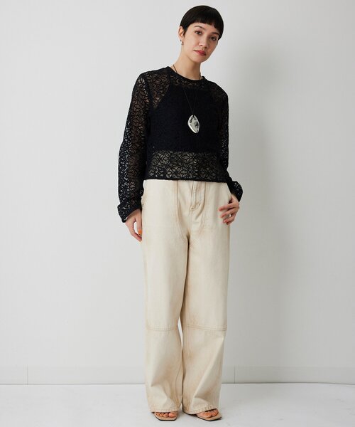 THE PAUSE（ザ ポーズ）の「【THE PAUSE】ボタニカルレースブラウス（シャツ/ブラウス・レディース・ブラック/オフホワイト・FREE）」の21枚目の写真