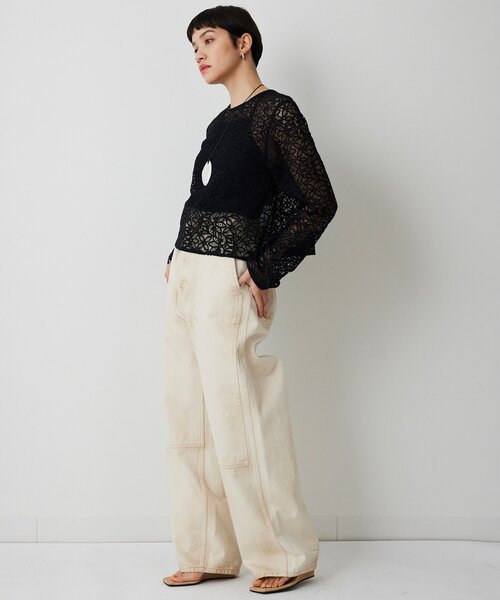 THE PAUSE（ザ ポーズ）の「【THE PAUSE】ボタニカルレースブラウス（シャツ/ブラウス・レディース・ブラック/オフホワイト・FREE）」の22枚目の写真