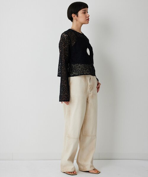 THE PAUSE（ザ ポーズ）の「【THE PAUSE】ボタニカルレースブラウス（シャツ/ブラウス・レディース・ブラック/オフホワイト・FREE）」の16枚目の写真