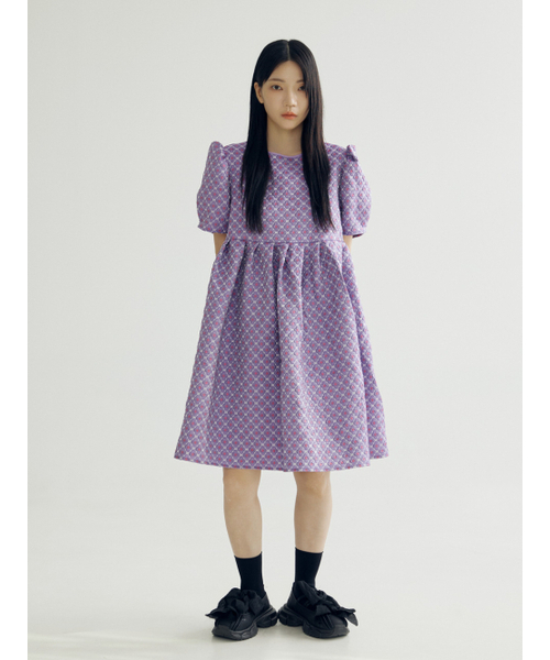 BOMNAL BOUTIQUE（ボムナルブティック）の「ツインクルミディドレス _ バイオレット（ワンピース・レディース・その他・FREE）」の2枚目の写真