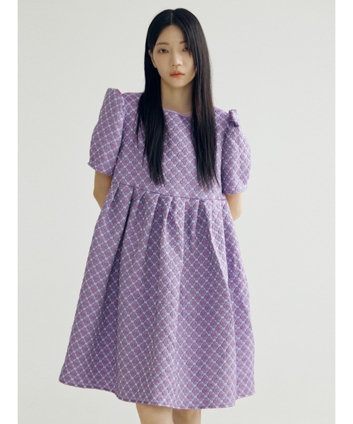 BOMNAL BOUTIQUE（ボムナルブティック）の「ツインクルミディドレス _ バイオレット（ワンピース・レディース・その他・FREE）」の3枚目の写真