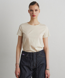 SILKED COTTON T-SHIRT_CREAM