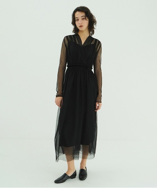 DOT SHEER CACHECOEUR ONEPIECE（ワンピース）｜CLANE（クラネ）の