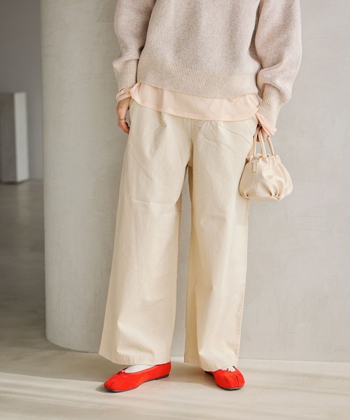 studio CLIP（スタディオクリップ）の「ドビーストレートイージーパンツ[プチ・プラスサイズあり]（その他パンツ・レディース・ブラック/カーキ/モカ/アイボリー・LARGE/PF/MEDIUM/ﾌﾘｰ(L)）」の20枚目の写真