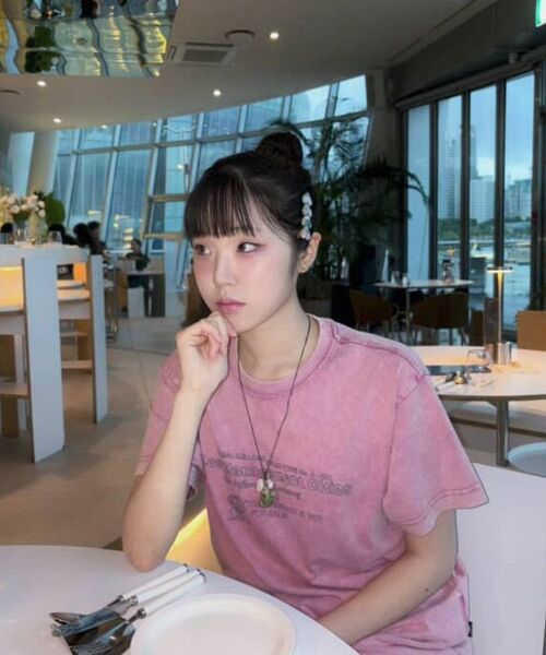 LMCの「アシッドウォッシュドドゥードルロゴTシャツ ダークピンク(Tシャツ/カットソー・レディース・その他・L/XL)」の5枚目の写真