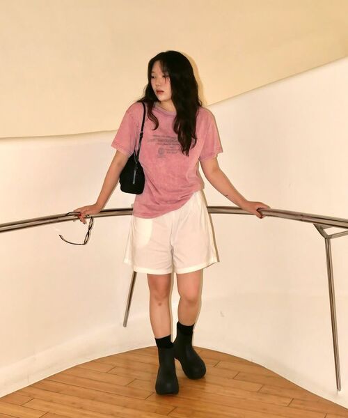 LMCの「アシッドウォッシュドドゥードルロゴTシャツ ダークピンク(Tシャツ/カットソー・レディース・その他・L/XL)」の9枚目の写真