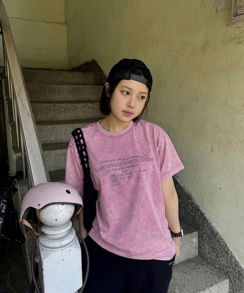 LMCの「アシッドウォッシュドドゥードルロゴTシャツ ダークピンク(Tシャツ/カットソー・レディース・その他・L/XL)」の16枚目の写真