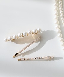 Andemiu（アンデミュウ）の「パール3セットヘアアクセサリー641601（バレッタ/ヘアクリップ）」
