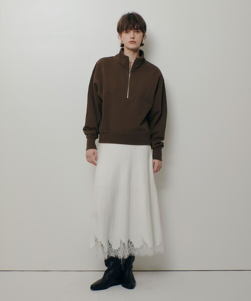 allureville(アルアバイル)の「ハーフジップ刺繍プルオーバー(Tシャツ/カットソー・レディース・アイボリー/カーキ・2)」の16枚目の写真