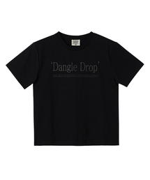 DANGLEDROP（ダングルドロップ）の「DGDPタイポセミクロップ半袖Tシャツブラック（Tシャツ/カットソー）」