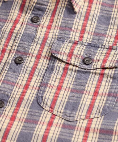 RRL(ダブル アール エル)の「チェック ツイル ワークシャツ(シャツ/ブラウス・メンズ・ブルー・M/L/XXL/XS/XL/S)」の3枚目の写真