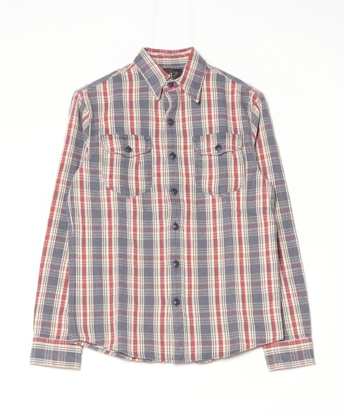 RRL(ダブル アール エル)の「チェック ツイル ワークシャツ(シャツ/ブラウス・メンズ・ブルー・M/L/XXL/XS/XL/S)」の7枚目の写真