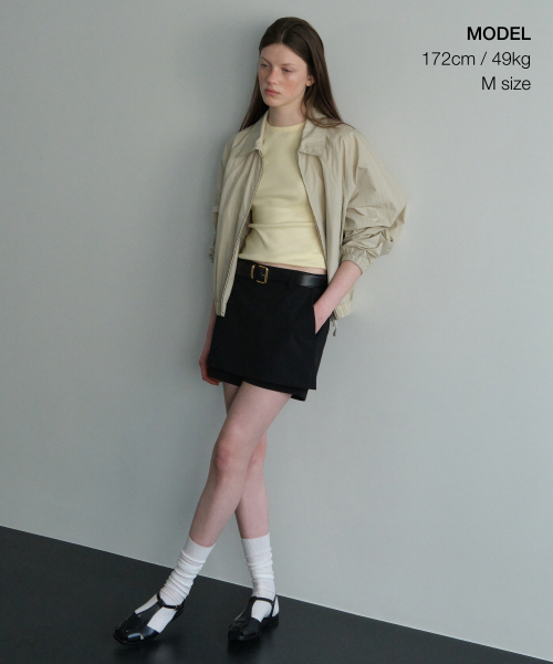 MUSINSA STANDARD WOMAN（ムシンサスタンダードウーマン）の「ウィメンズ CN ブルゾンジャケット [ライトベージュ]（ブルゾン・レディース・その他・LARGE/MEDIUM/SMALL/X-SMALL）」の6枚目の写真