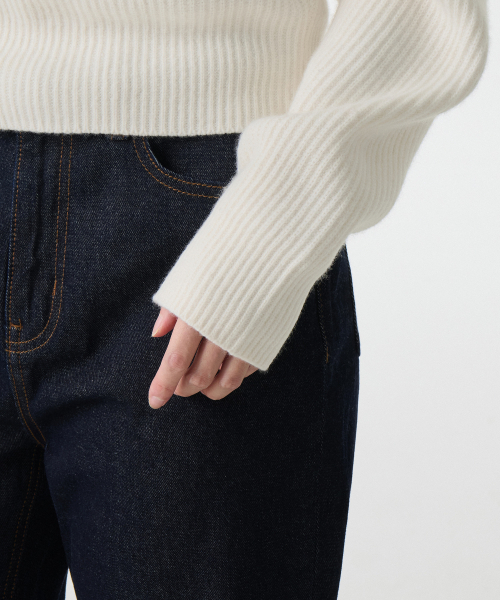 MUSINSA STANDARD WOMAN（ムシンサスタンダードウーマン）の「ウィメンズラムウールリブニットハーフジップ[アイボリー]（ニット/セーター・レディース・その他・LARGE/SMALL/MEDIUM/X-SMALL）」の5枚目の写真