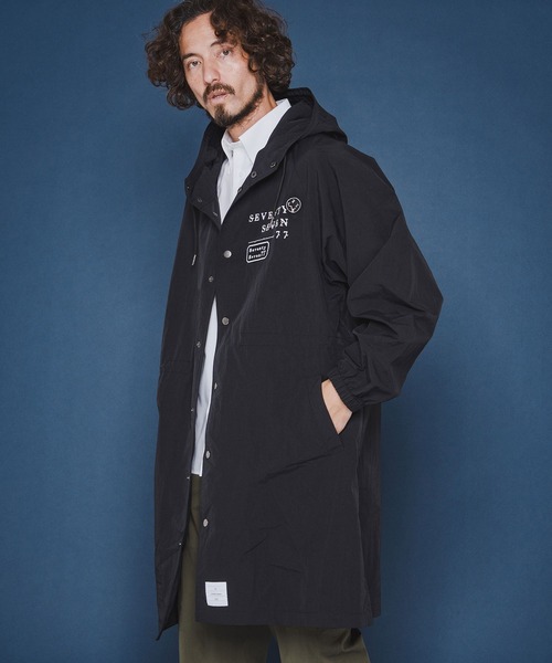 seventy seven(セブンティセブン)の「mj11347-nylon long hoodie coat ナイロンコート(7726S010)(その他アウター・メンズ・ブラック/ブルーグレー/オフホワイト・L/M/S)」の4枚目の写真