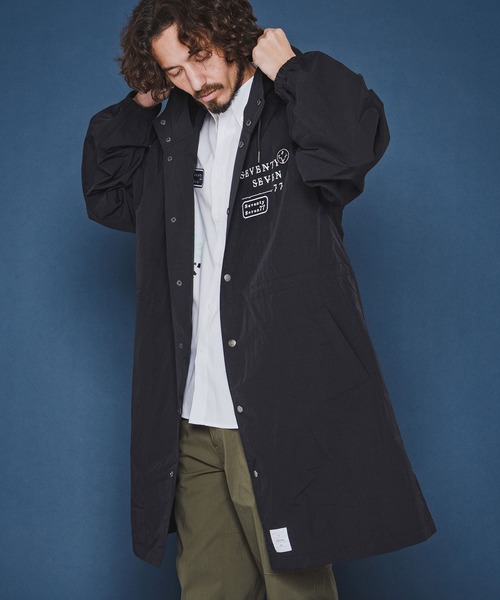 seventy seven(セブンティセブン)の「mj11347-nylon long hoodie coat ナイロンコート(7726S010)(その他アウター・メンズ・ブラック/ブルーグレー/オフホワイト・L/M/S)」の5枚目の写真