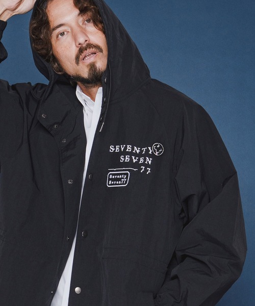 seventy seven(セブンティセブン)の「mj11347-nylon long hoodie coat ナイロンコート(7726S010)(その他アウター・メンズ・ブラック/ブルーグレー/オフホワイト・L/M/S)」の6枚目の写真