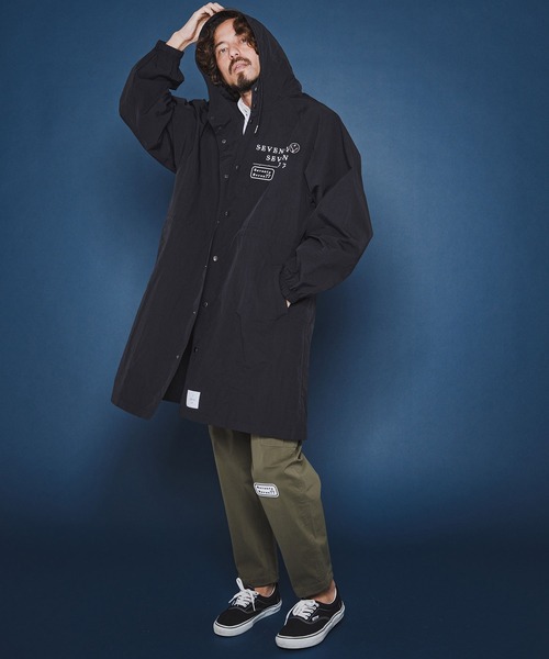 seventy seven(セブンティセブン)の「mj11347-nylon long hoodie coat ナイロンコート(7726S010)(その他アウター・メンズ・ブラック/ブルーグレー/オフホワイト・L/M/S)」の7枚目の写真