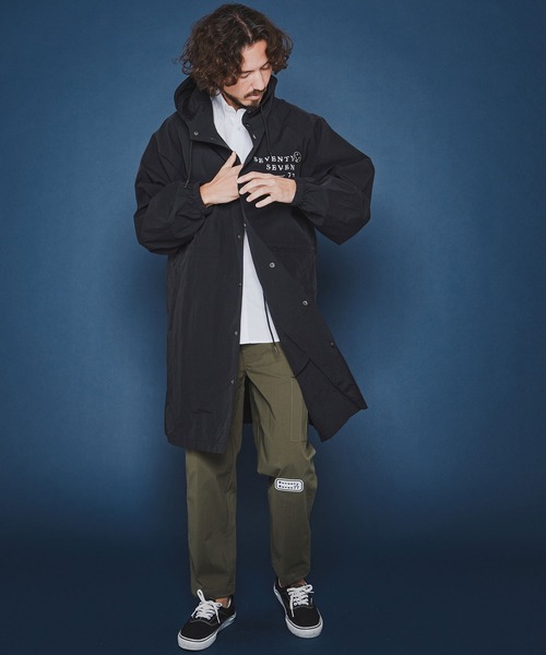 seventy seven(セブンティセブン)の「mj11347-nylon long hoodie coat ナイロンコート(7726S010)(その他アウター・メンズ・ブラック/ブルーグレー/オフホワイト・L/M/S)」の8枚目の写真