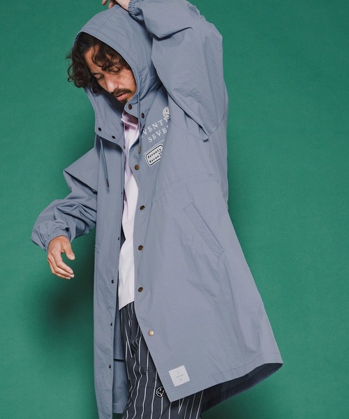 seventy seven(セブンティセブン)の「mj11347-nylon long hoodie coat ナイロンコート(7726S010)(その他アウター・メンズ・ブラック/ブルーグレー/オフホワイト・L/M/S)」の9枚目の写真