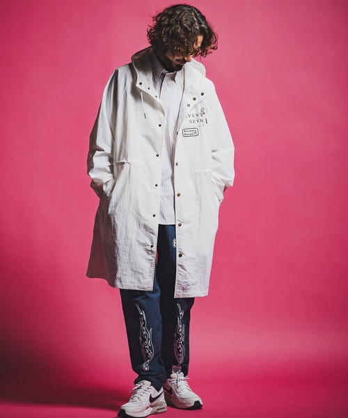 seventy seven(セブンティセブン)の「mj11347-nylon long hoodie coat ナイロンコート(7726S010)(その他アウター・メンズ・ブラック/ブルーグレー/オフホワイト・L/M/S)」の18枚目の写真