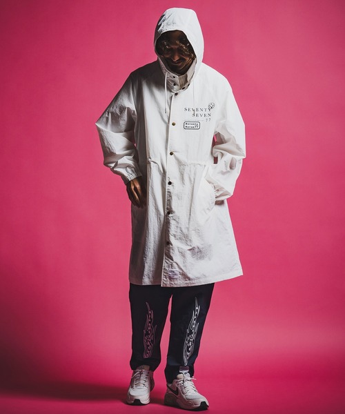 seventy seven(セブンティセブン)の「mj11347-nylon long hoodie coat ナイロンコート(7726S010)(その他アウター・メンズ・ブラック/ブルーグレー/オフホワイト・L/M/S)」の19枚目の写真
