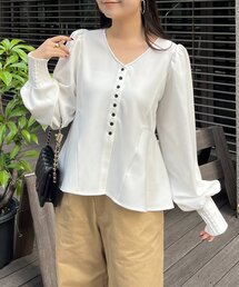 パフスリーブ」に該当するシャツ/ブラウス（ホワイト/白色系