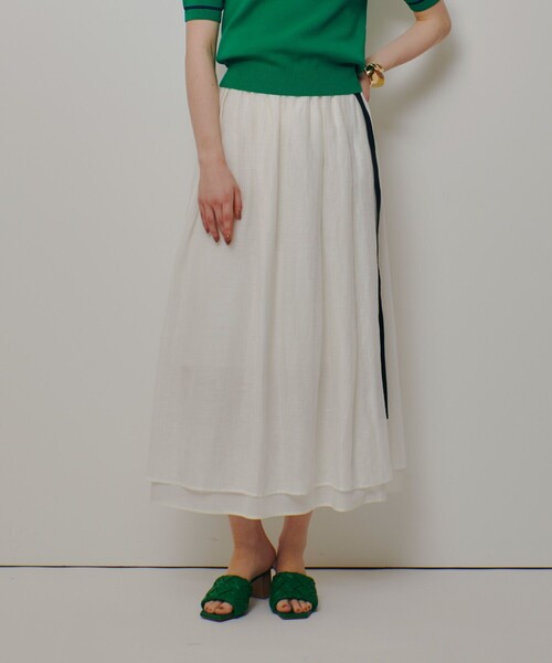 allureville（アルアバイル）の「カールマイヤーギャザースカート（スカート・レディース・ブラック/ホワイト・1/2）」の10枚目の写真