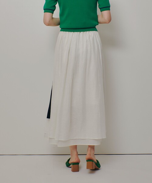 allureville（アルアバイル）の「カールマイヤーギャザースカート（スカート・レディース・ブラック/ホワイト・1/2）」の13枚目の写真