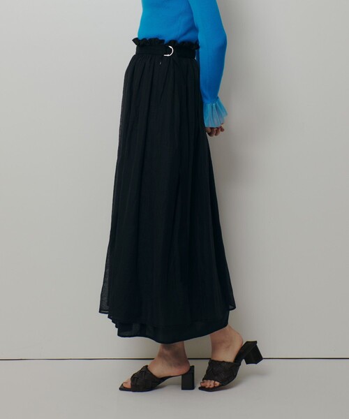 allureville（アルアバイル）の「カールマイヤーギャザースカート（スカート・レディース・ブラック/ホワイト・1/2）」の20枚目の写真