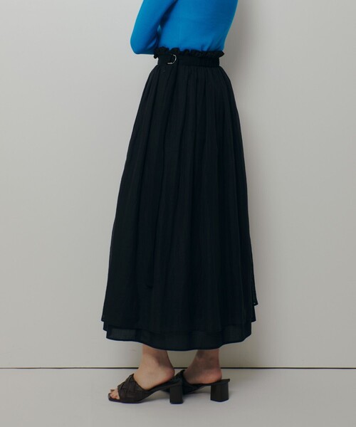 allureville（アルアバイル）の「カールマイヤーギャザースカート（スカート・レディース・ブラック/ホワイト・1/2）」の21枚目の写真