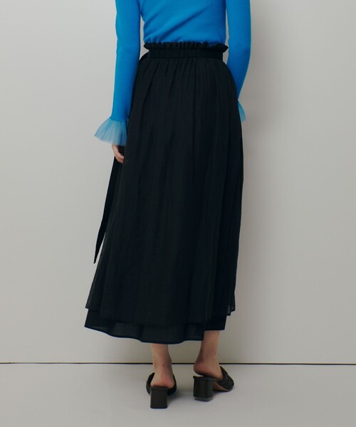 allureville（アルアバイル）の「カールマイヤーギャザースカート（スカート・レディース・ブラック/ホワイト・1/2）」の22枚目の写真