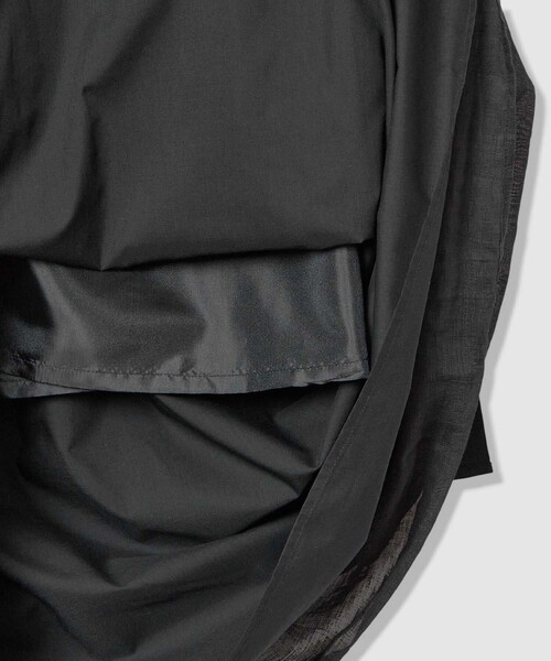 allureville（アルアバイル）の「カールマイヤーギャザースカート（スカート・レディース・ブラック/ホワイト・1/2）」の6枚目の写真