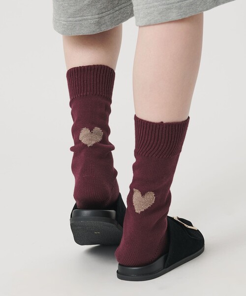 ROSTER SOX（ロスターソックス）の「【別注】＜ROSTER SOX＞バックハート ソックス（ソックス/靴下・レディース・ネイビー/モカ/ワイン・FREE）」の3枚目の写真