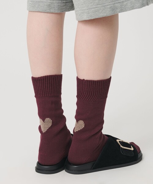 ROSTER SOX（ロスターソックス）の「【別注】＜ROSTER SOX＞バックハート ソックス（ソックス/靴下・レディース・ネイビー/モカ/ワイン・FREE）」の4枚目の写真