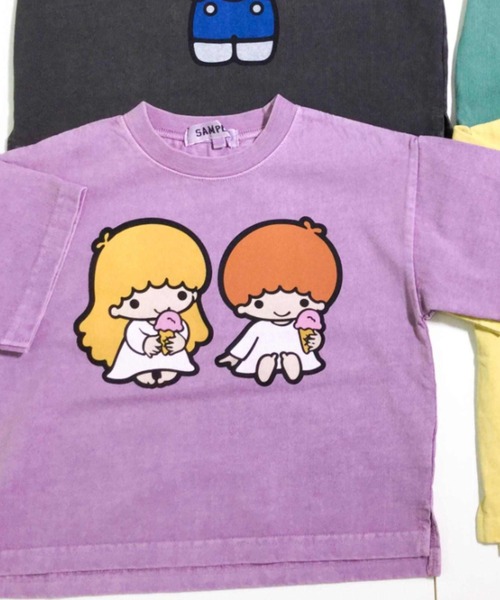 F.O.KIDS(エフオーキッズ)の「F.O.KIDS/エフオーキッズ サンリオ4色4柄フェードTシャツ 2026年 夏 夏服(Tシャツ/カットソー・キッズ・パープル/イエロー/エメラルド/チャコール・140/150/160)」の2枚目の写真