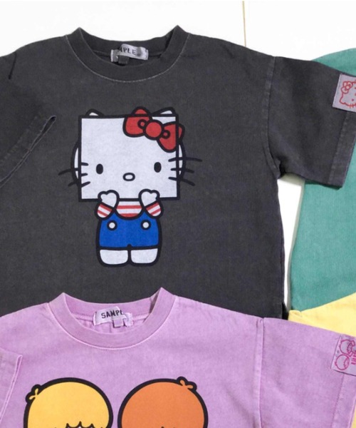 F.O.KIDS(エフオーキッズ)の「F.O.KIDS/エフオーキッズ サンリオ4色4柄フェードTシャツ 2026年 夏 夏服(Tシャツ/カットソー・キッズ・パープル/イエロー/エメラルド/チャコール・140/150/160)」の3枚目の写真