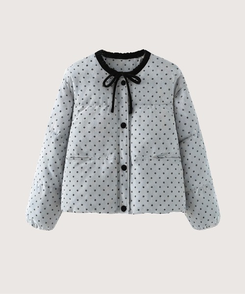 LA POMME petit（ラポミ・プチ）の「Round Collar Piping Down Jacket