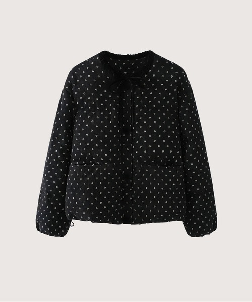 LA POMME petit（ラポミ・プチ）の「Round Collar Piping Down Jacket