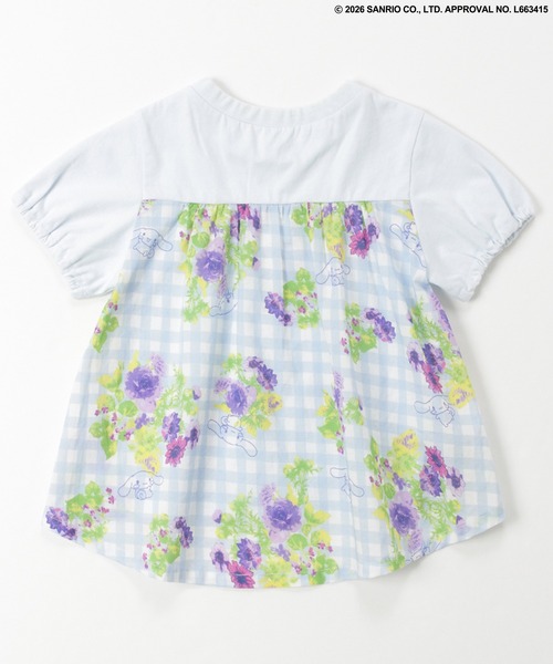 HAKKA BABY（ハッカベビー）の「【ハッカキッズ×サンリオキャラクターズ】［ベビー］オリジナルプリント半袖Ｔシャツ（Tシャツ/カットソー・キッズ・オフホワイト/杢グレー/サックスブルー/ピンク・LARGE）」の7枚目の写真