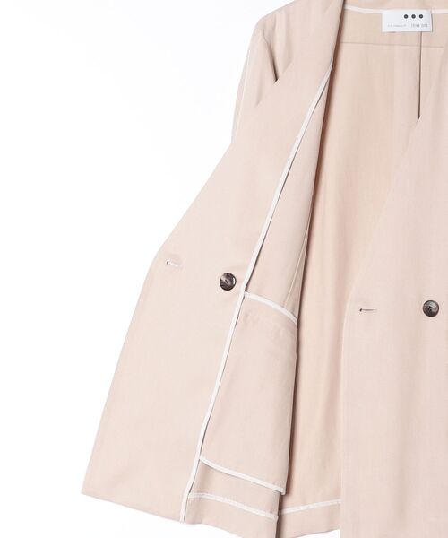 three dots（スリードッツ）の「フィブリオ ジャケット（ノーカラージャケット・レディース・ブラウン系その他/ブラック系その他/ベージュ・SMALL）」の20枚目の写真