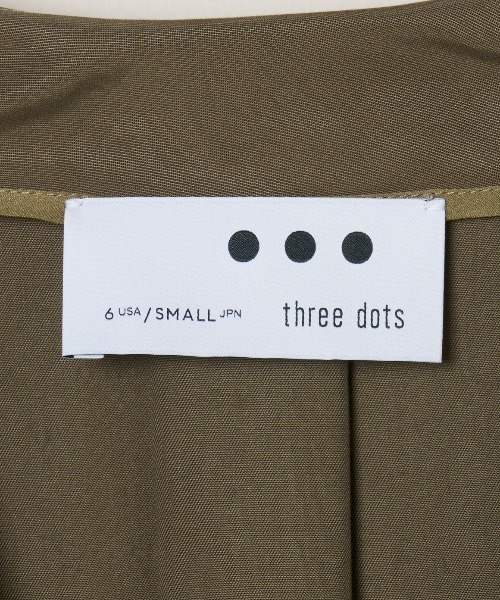three dots（スリードッツ）の「フィブリオ ジャケット（ノーカラージャケット・レディース・ブラウン系その他/ブラック系その他/ベージュ・SMALL）」の9枚目の写真
